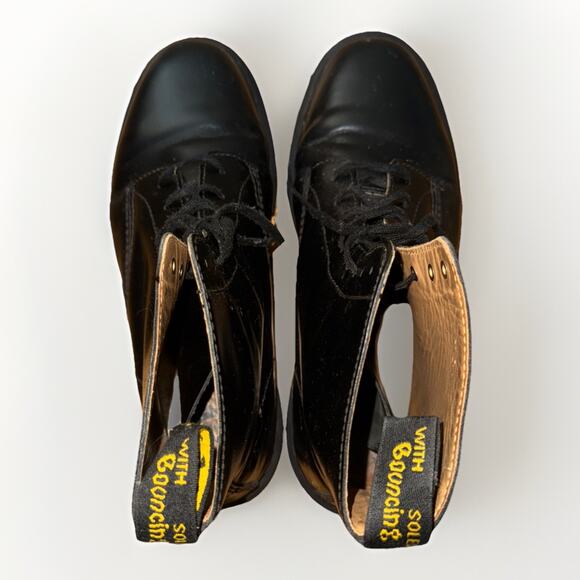 Dr. Martens Men’s Black Leather Boots Size 9 Lace Up Combat Workwear main image 7
